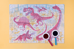 Puzzle 200 Teile - Entdecke Dinosaurier (+Magische Lupe) Londji