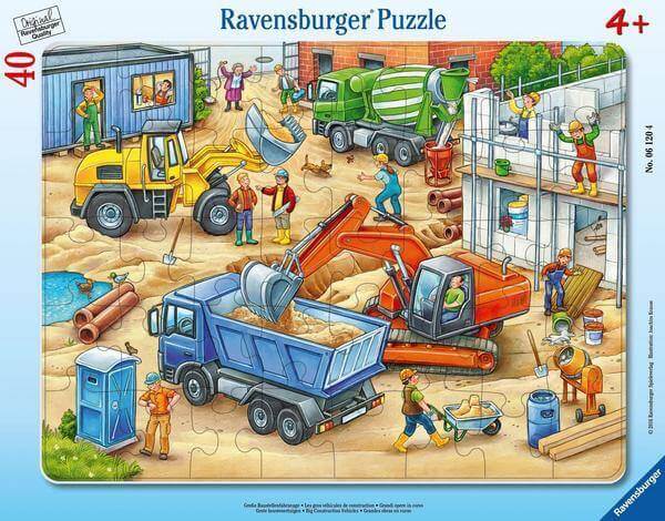 Puzzle 40 Teile Große Baustellenfahrzeuge Ravensburger Spiele