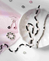 Rocailles Perlen Set - Silber Folia