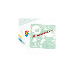 Schablonen Set kreativ Dino, Piraten, Feuerwehr, Flugzeuge, Autos und Baustellenfahrzeuge Abenteuer - 40612 Folia