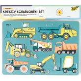Schablonen Set kreativ Dino, Piraten, Feuerwehr, Flugzeuge, Autos und Baustellenfahrzeuge Abenteuer - 40612 Folia