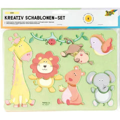 Schablonen Set kreativ Zoo, Pferde, Bauernhof, Meerestiere, Hunde, Katzen - 40611 Folia