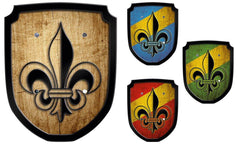 Schild Lilie (blau&rot) Holzspielerei