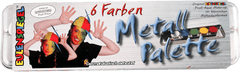 Schminkfarben 6er Metall-Palette Eulenspiegel