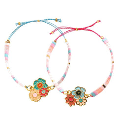 Schmuck basteln Blumen - 94 Perlen Djeco