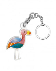 Bunter Flamingo-Schlüsselanhänger aus Acryl, ideal als Geschenk oder Spielzeug für Kinder