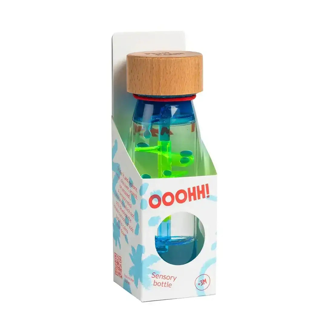 Sensorikflasche Entdecker - Spirale - Pink/Blau - PBMSBLUE Petit Boum