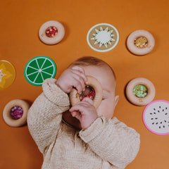 Sensorischer Donut Melonen 7cm - Petit Boum