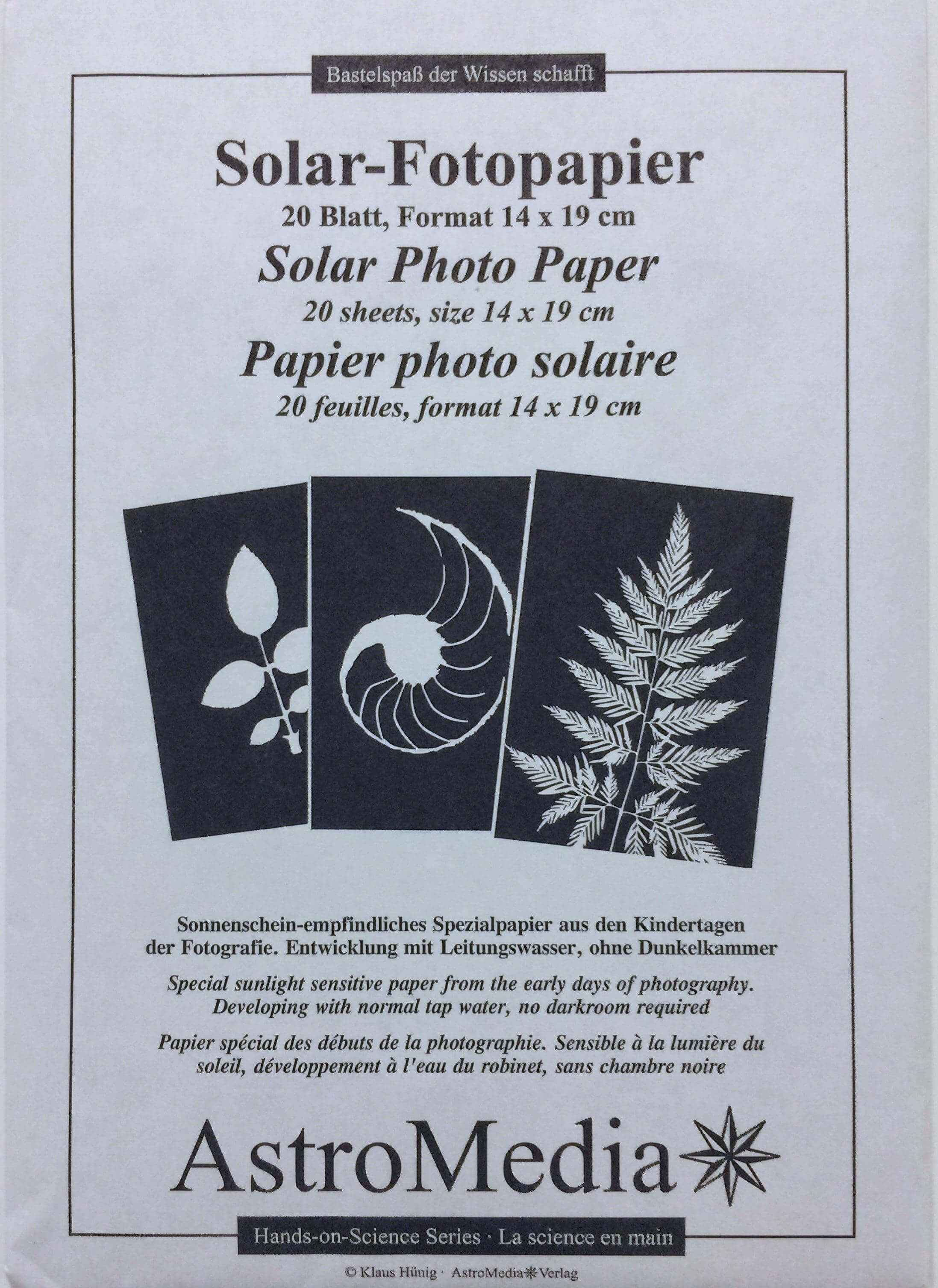 Solar-Fotopapier kl. Astro Media