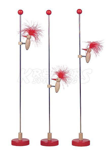 Specht mit Feder natur Kremers