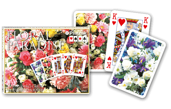 Spielkarten für Bridge - Floral Paradise Blue Piatnik