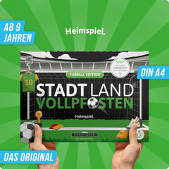 STADTLAND VOLLPOSTEN Fußball-Edition Heimspiel, ab 9 Jahren, DIN A4, das Original – nachhaltiges Spielzeug