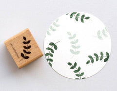 Stempel Blätterzweig Perlenfischer