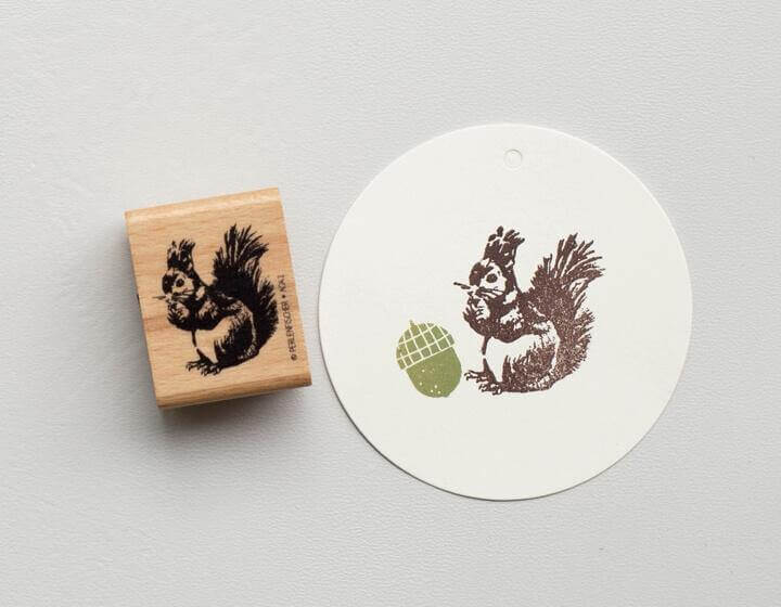Stempel Eichhörnchen Perlenfischer