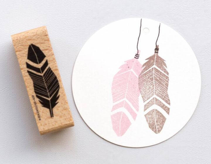 Stempel Feder 2 Perlenfischer