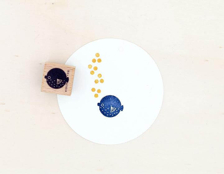 Stempel Kugelfisch Perlenfischer