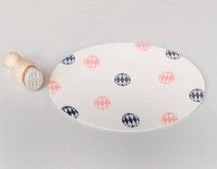 Stempel Osterei Harlequin mini (Karos) Perlenfischer