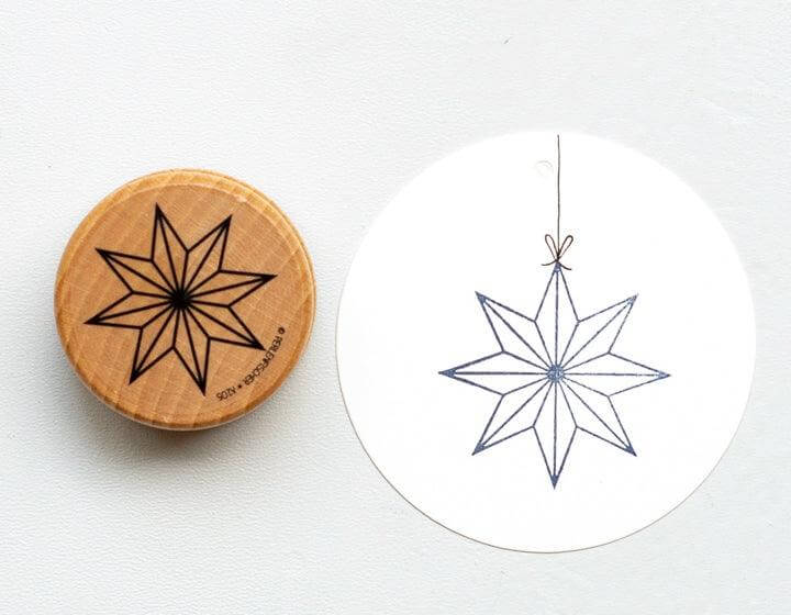 Stempel Papierstern Perlenfischer