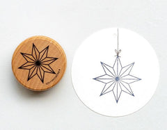 Stempel Papierstern Perlenfischer