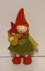 Taschenzwerg Zwergenmädchen mit Puppe Ambrosius