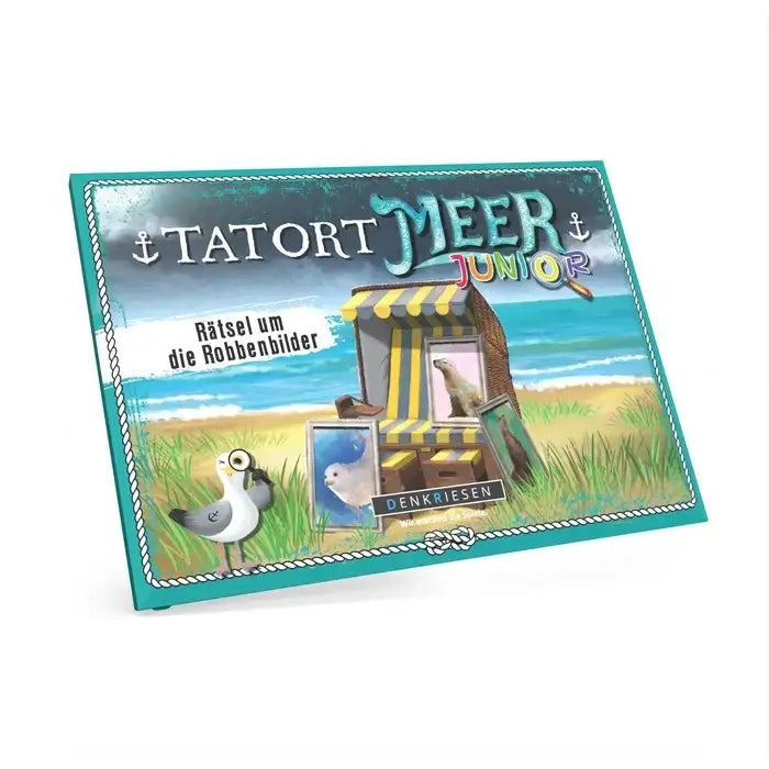 Tatort Meer Junior: Rätselspiel mit Robbenbildern, Strandmotiv, nachhaltiges Kinder-Spielzeug für Strand- und Meeresfans