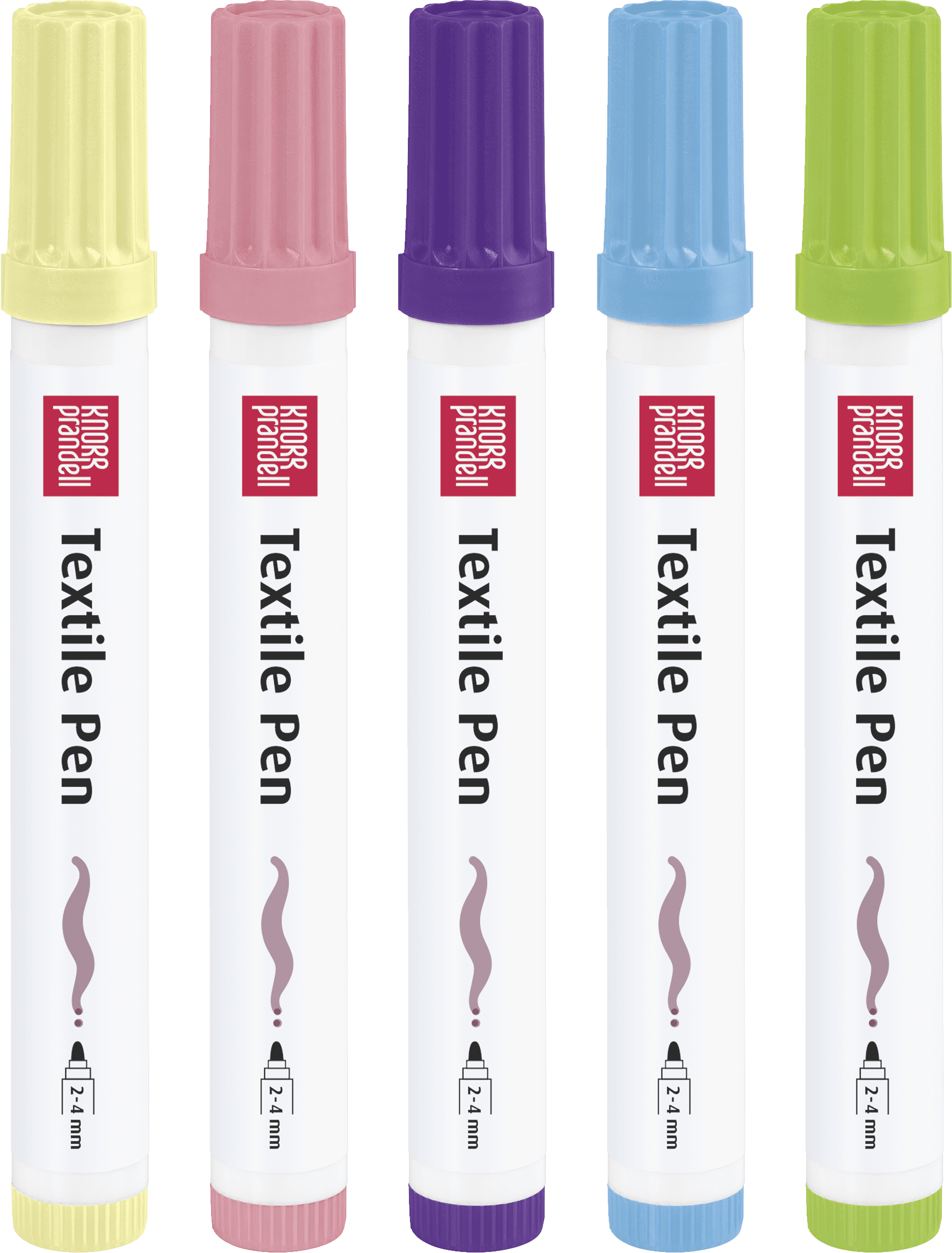 Textilstifte Basic dick - pastell Baiers