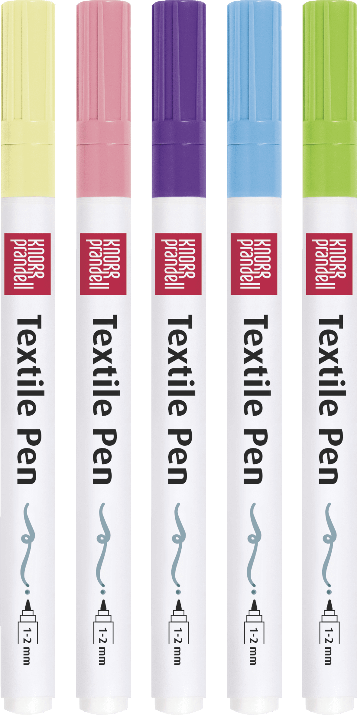 Textilstifte Basic dünn - pastell Baiers