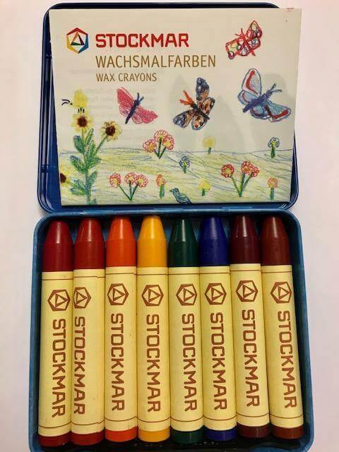 Wachsmalstifte 8 Farben Blechetui Sondersortiment Stockmar