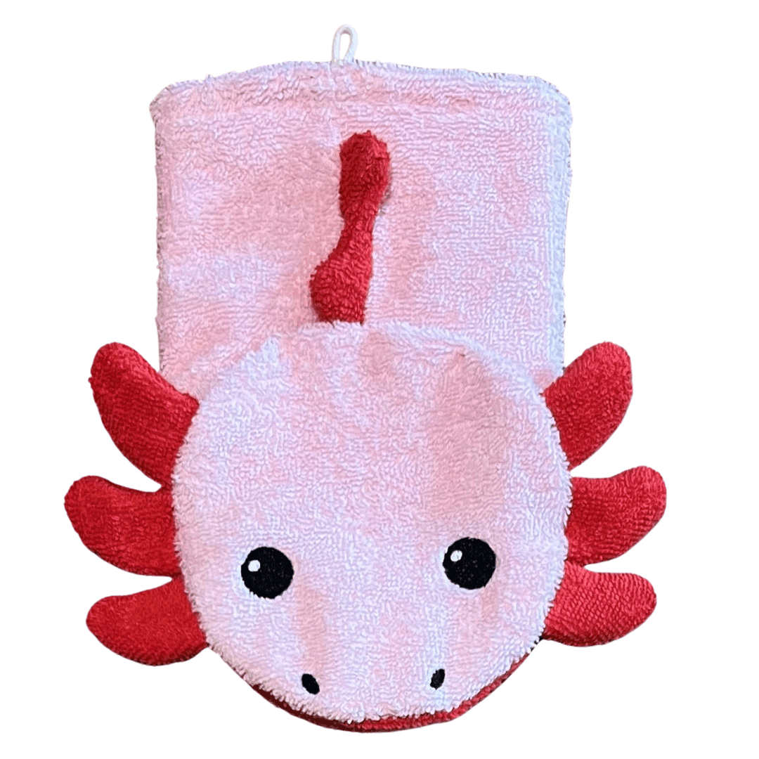 Waschhandschuh groß - Axolotl Anna Fürnis