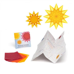 Wundervolle Fenstersterne - rot, gelb, orange Spötzl