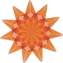 Wundervolle Fenstersterne - rot, gelb, orange Spötzl