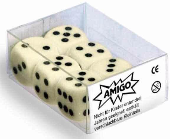 Würfel weiß - 6er Set Amigo