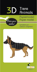 3D Schäferhund Papiermodell