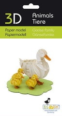 3D Gänsefamilie Papiermodell Fridolin