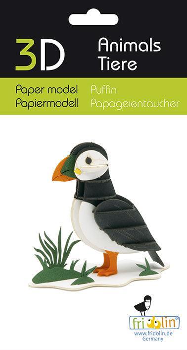 3D Papageientaucher Papiermodell Fridolin