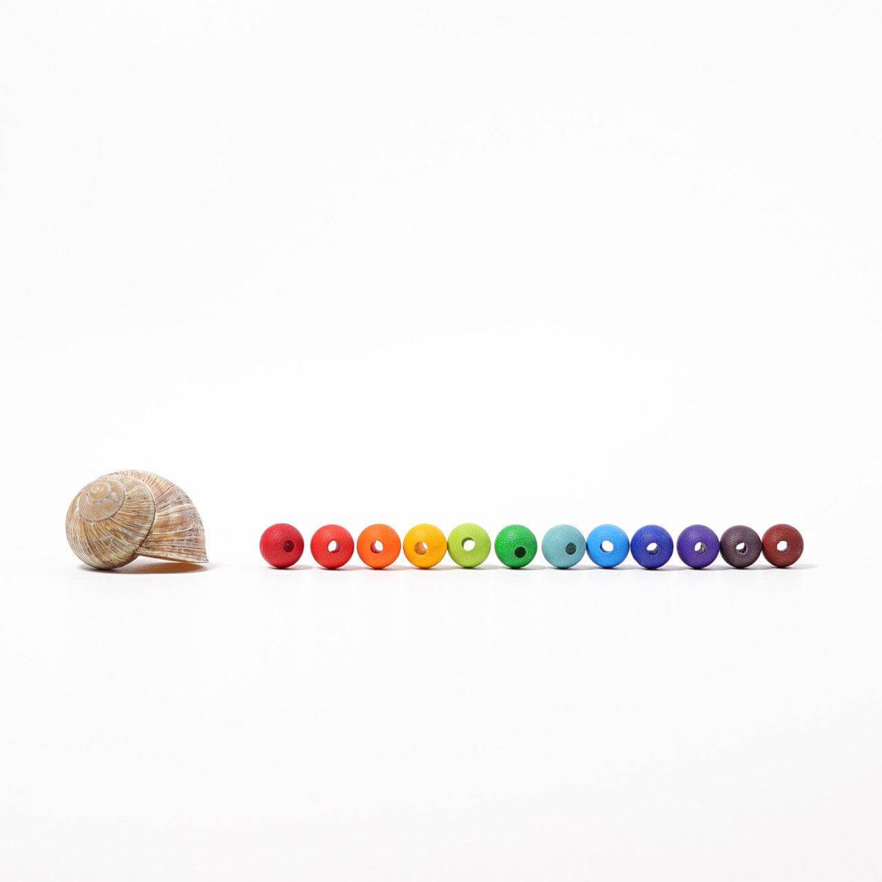 120 Kleine bunte Holzperlen - 1279 Grimms