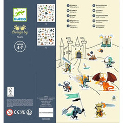 160 Glitzer-Sticker Ritter