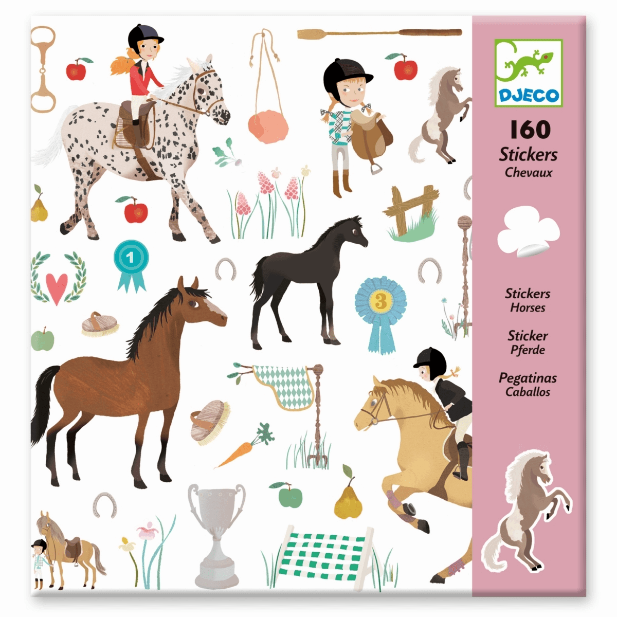 160 Sticker Pferde Djeco
