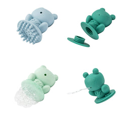Badespielzeug Bär mit Saugnapf, Bürste & Schaum, nachhaltig & kinderfreundlich