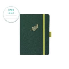 MAJOIE Notizbuch A6 Golden leaf dunkelgrün