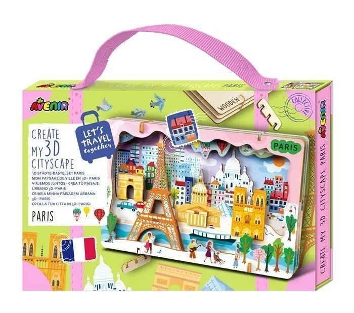 3D Bastelset Paris – Mini-Stadt aus Holz - Carletto
