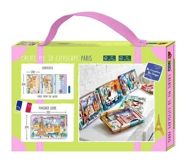 3D Bastelset Paris – Mini-Stadt aus Holz - Carletto