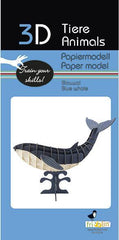 3D Blauwal Papiermodell Fridolin