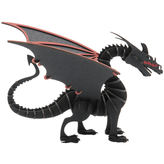 3D Drache Papiermodell Fridolin