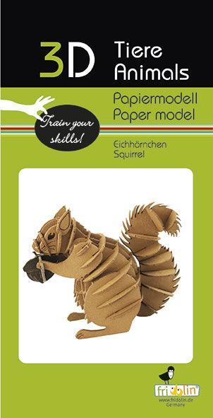 3D Eichhörnchen Papiermodell Fridolin