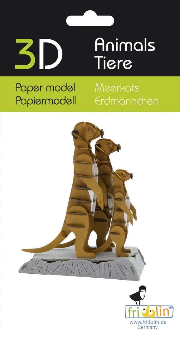 3D Erdmännchen Papiermodell - Fridolin