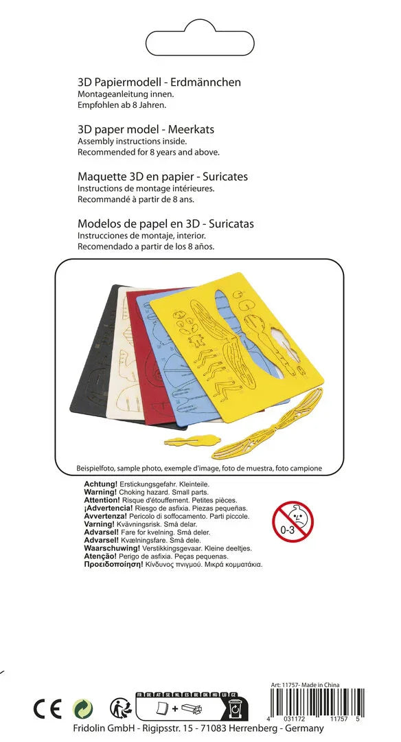3D Erdmännchen Papiermodell - Fridolin