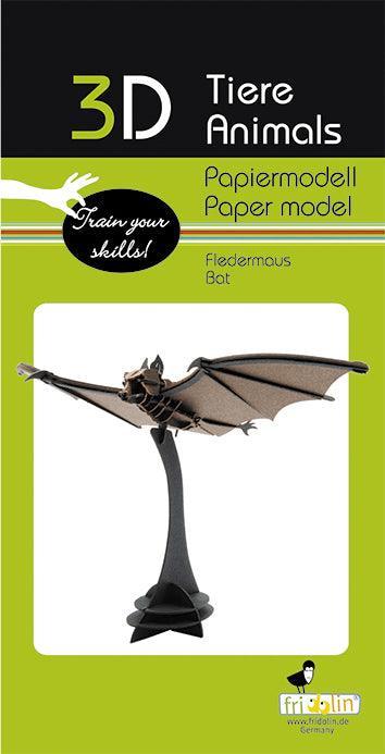 3D Fledermaus Papiermodell Fridolin