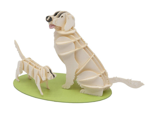 3D Golden Retriever Papiermodell Fridolin