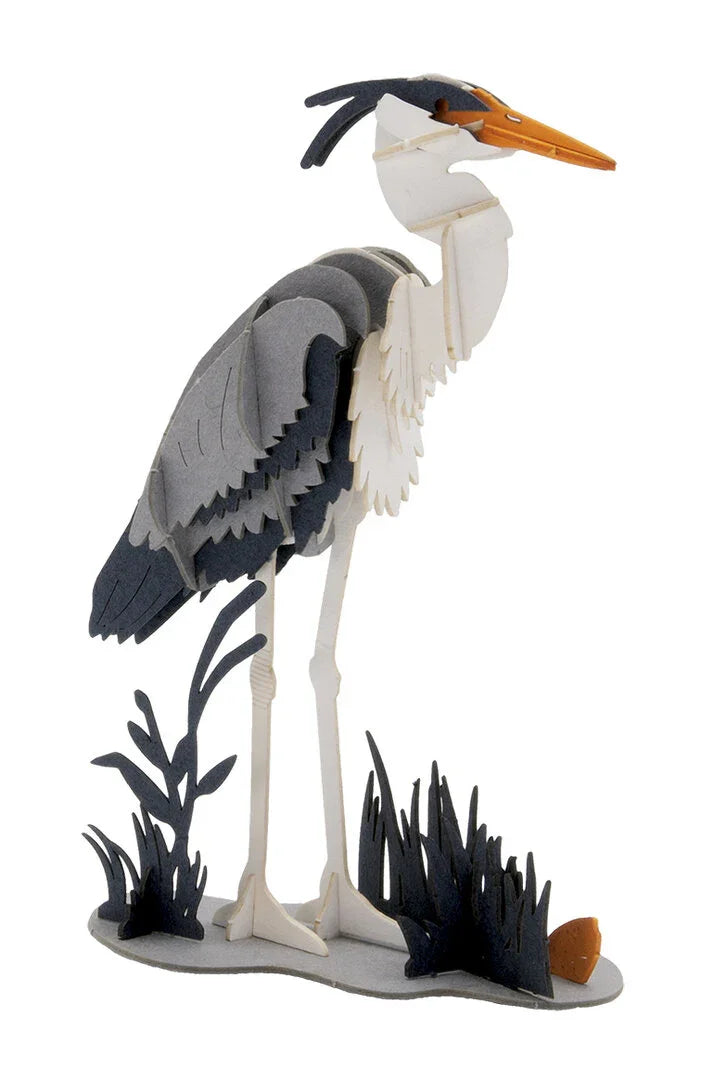 3D Graureiher Papiermodell - Fridolin